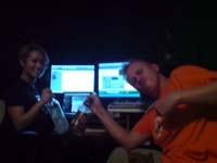 DJ Falk and Suzy at her studio, Solar Power Music