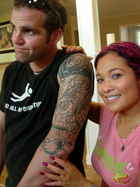 The_Picnic in LA - Jeff's samurai wife tattoo