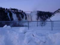 Frozen waterfall, Quebec
