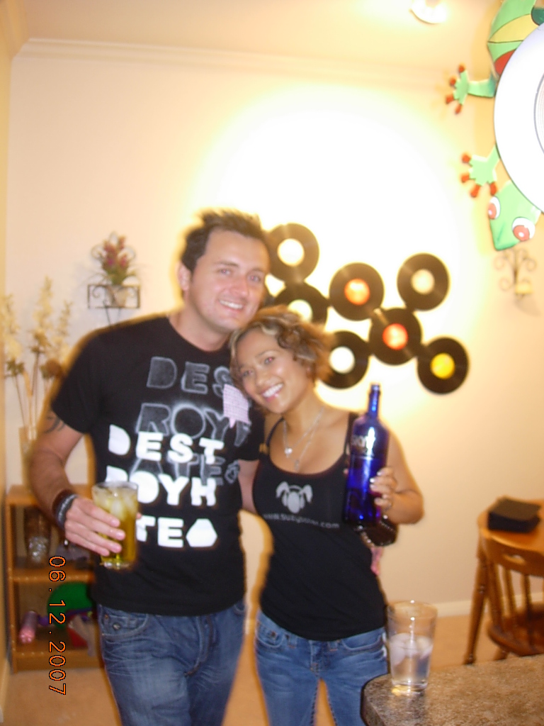 June 12, 07 - Jason's house party - victor & suzy, with another bottle of vodka