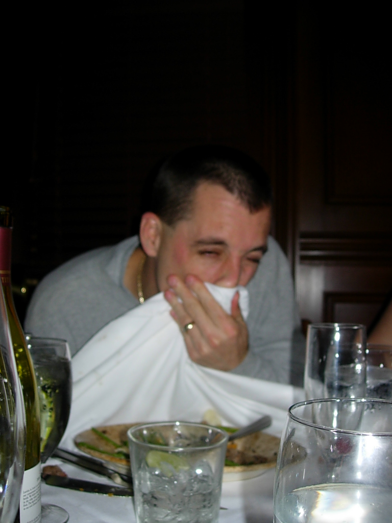 Pro skater John Montesi at 5 star restaurant