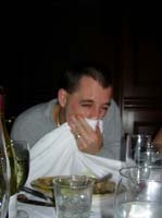 Pro skater John Montesi at 5 star restaurant